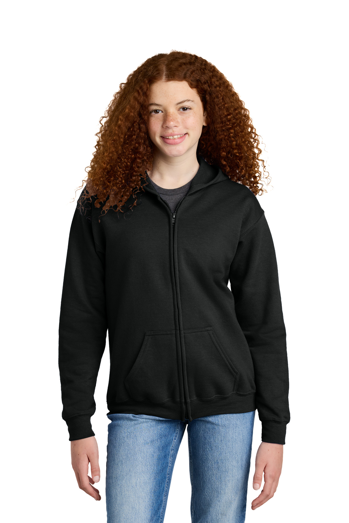 Gildan ® Youth Heavy Blend Full-Zip Hooded Sweatshirt. 18600B