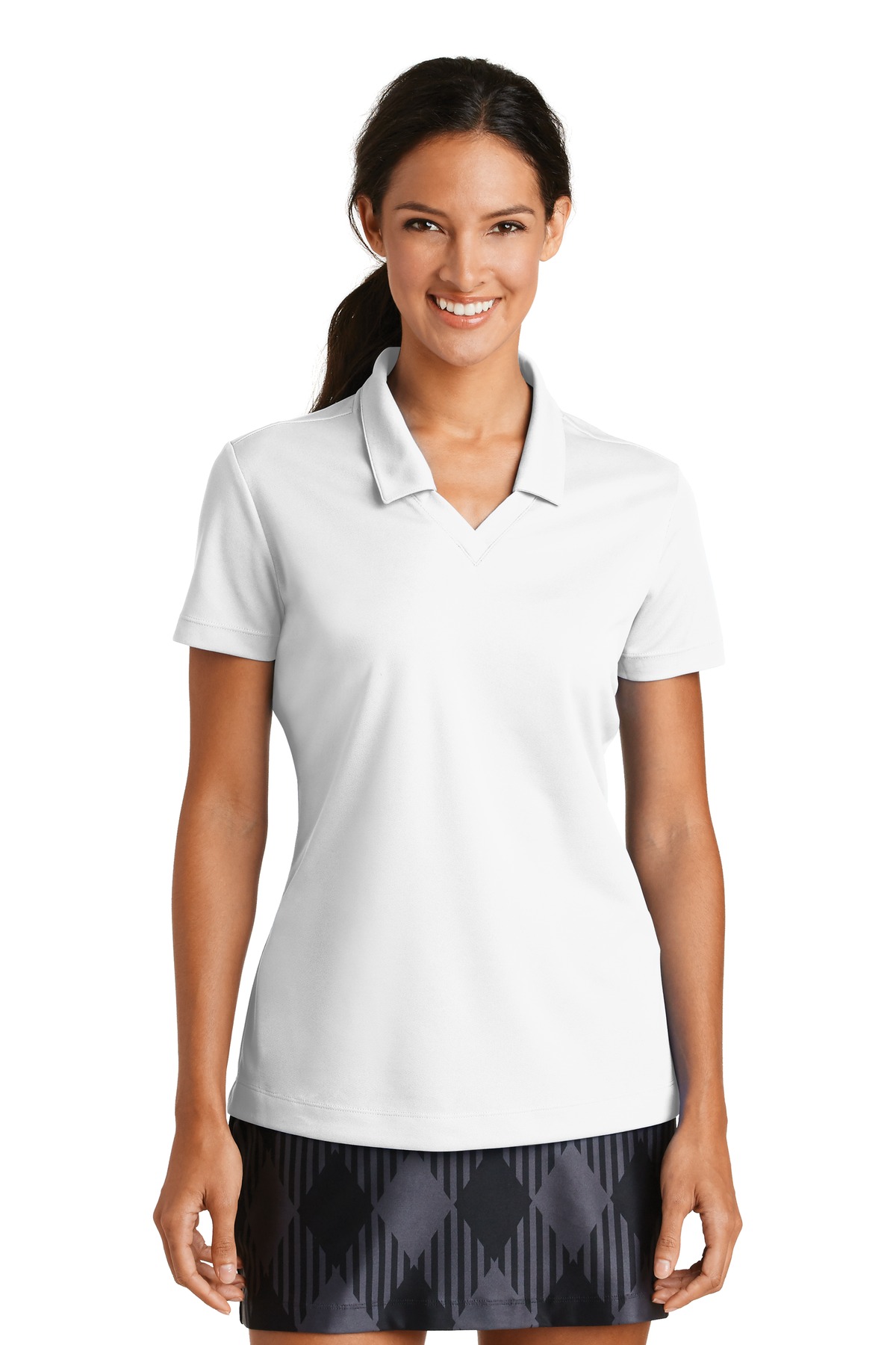 DISCONTINUED Nike Ladies Dri-FIT Micro Pique Polo. 354067 - Image 2