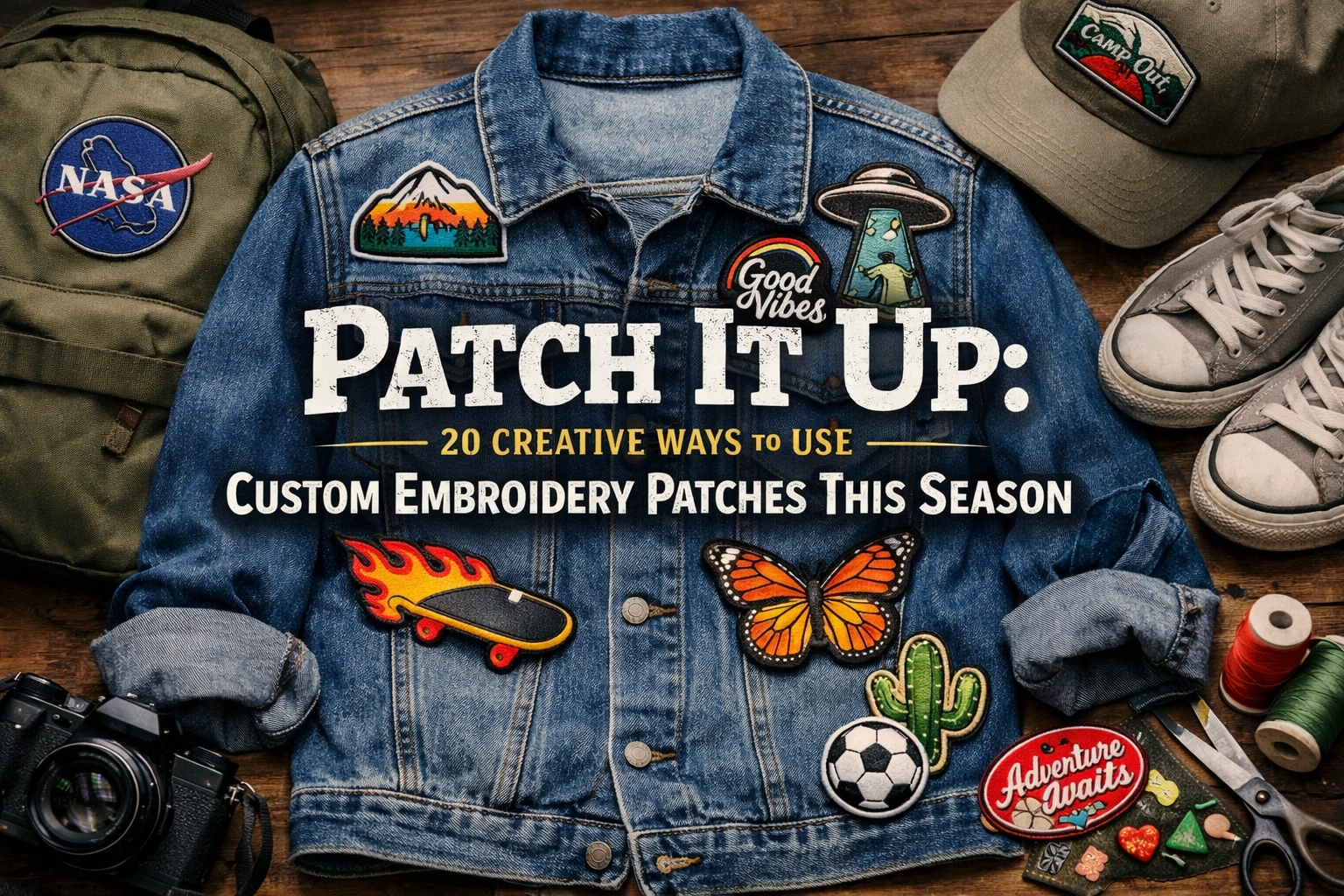 Read more about the article Patch It Up: 20 Creative Ways to Use Custom Embroidery Patches This Season